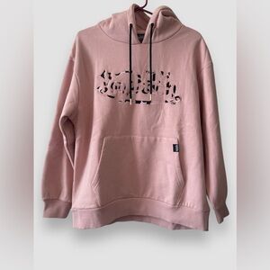 Von Dutch Dirty Pink Cheetah Logo Hoodie Sweatshirt Women’s Sz Sm Pullover NWOT